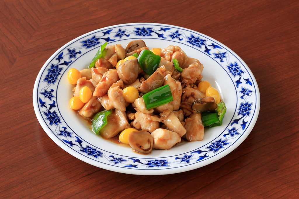 重慶茶樓|おすすめ料理|鷄肉と銀杏の炒め